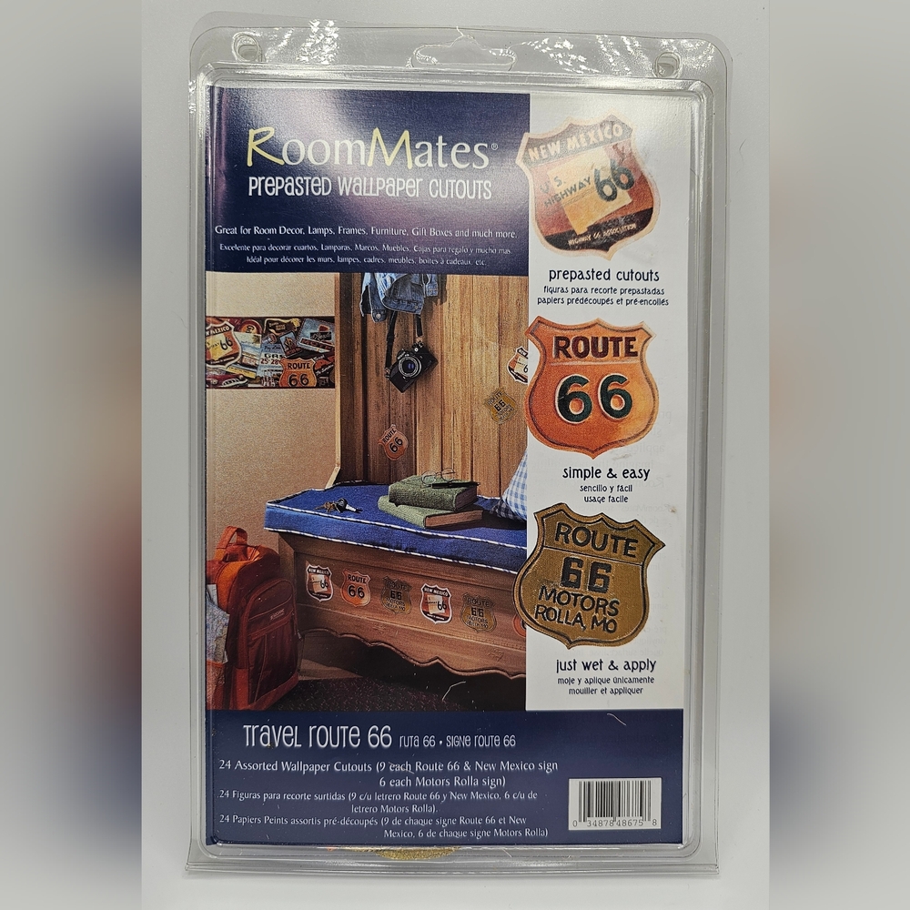 RoomMates Route 66 Prepasted Wall Paper Cutout Stickers